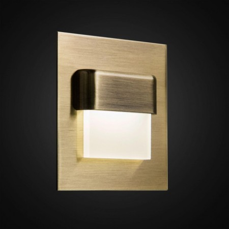 The built -in Citilux "Scully" CLD006K3, 7.7x7.7 cm, 1x1W, LED, brown color-1