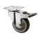 Furniture wheel Cappio d = 75, with a stop, rotary, soft move, tpr coating
