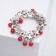Brother "Wreath" lingonberry, red-green color in silver