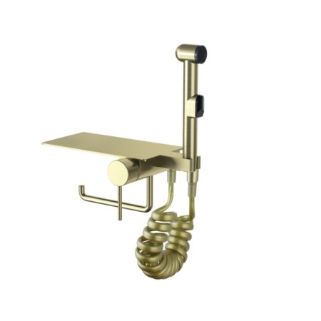 Bronze de Luxe Scandi 708/1br, with hygienic shower, shelf, brass