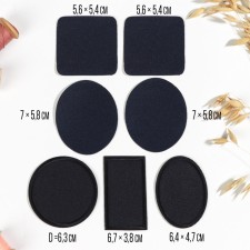 Set of patch for clothing, heat -miles, 7 pcs, blue color