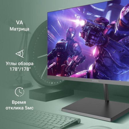 Монитор Digma 23.8" Progress 24A501F черный VA LED 5ms 16:9 HDMI матовая 250cd 178гр/178гр 1074883-3
