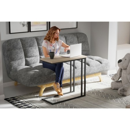 Table Journal Olon LDSP 700*320*680 chipper Egger: oak galifax white/frame metal color: black 10-2
