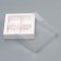 Box for 4 sweets, 12.5 x 12.5 x 3.5 cm. Confectionery packaging