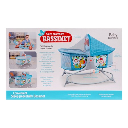 Musical cradle for newborns, blue color-14