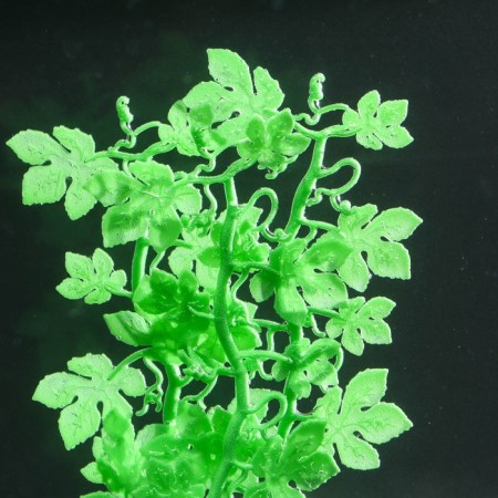 Silicone aquarium plant, glowing in the dark, 6.5 x 18 cm, green-2