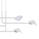 Suspended chandelier Mantra capuccina, LED, 3100LM, 3000K, 1100x150x393 mm, white color