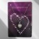 The pendant "Heart" is shiny, the color is white in silver, 39 cm
