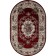 Oval carpet Merinos colizey, size 250x400 cm, color Red