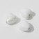 Ceramic beads “heart” 12 mm, (set of 3 pcs.), White color