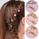 Hair piercing "Leaflets", 3.9 × 1.4 cm, 10 pcs, Golden color