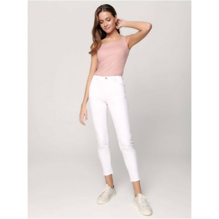 Women's jeans with a high landing CONTE Elegant Mom Fit, size XS, color White-2