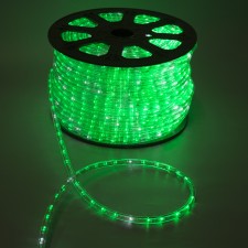 Luazon Lighting Light Light Lighting 13 mm, IP65, 100 m, 36 LED/m, 220 V, 2W, flicker, glow green