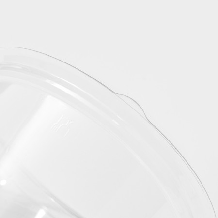 The plastic disposable cover to the container pr-S-85K, round, transparent, 11 × 8.2 cm, 390 pcs/un-3