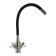 Kitchen mixer Zein Z3730, two -wound, black flexible spout, satin case