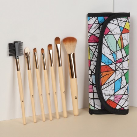 A set of makeup brushes “Dams”, 7 objects, a button cover, multi -colored-2