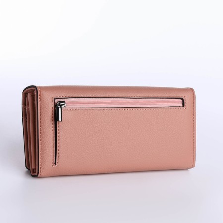 Women's wallet on magnet, pink color-1