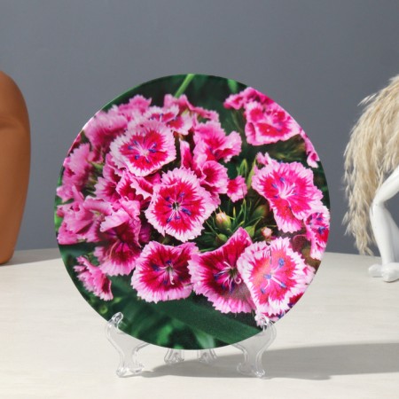 Decorative plate "Flowers", type 2, d = 17.5 cm