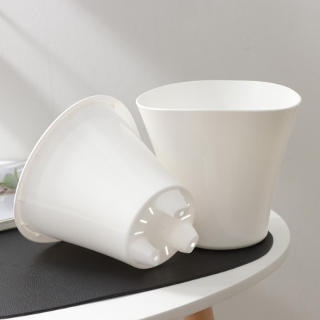 Kashpo for flowers with an insert “lagoon”, 1.5 l, d = 16 cm, h = 15 cm, white color-3