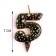 Candle in the Sanata cake, number "5", black with gold stars, 5.5 cm