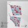 Hanging “rhombus” chain mails, toll flowers, red-blue color, 9 cm