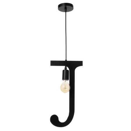 Lamp Bayerlux "Alphabet J" E27 40W Black 39x19 cm