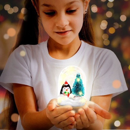 Set for creativity "New Year's nightlight with a toy: Penguin"-4