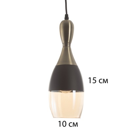 Lamp "Lord" 1x40W E27 bronze/black 12x12x34 (134) cm-5