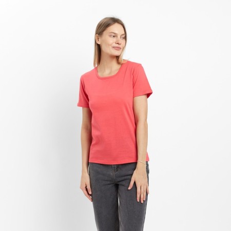 T -shirt female, coral color, size 44-1