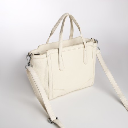 Bag Female Tout with zipper, white color-2