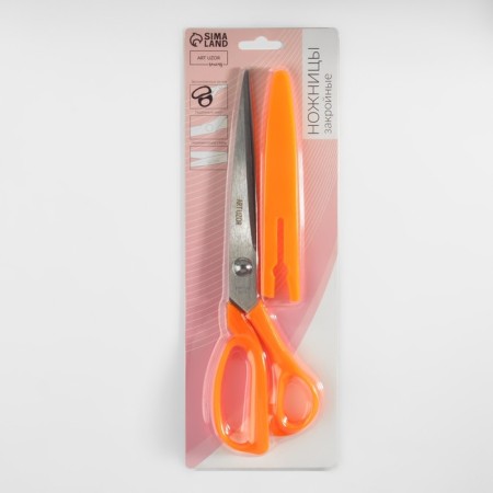 Scissors are universal, mowed blade, in a scabbard, 10 ", 25 cm, color mix-5