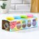 A set of glass cans for bulk products "Chamomile", 220 ml, 25 × 8 cm, 4 pcs, color mix