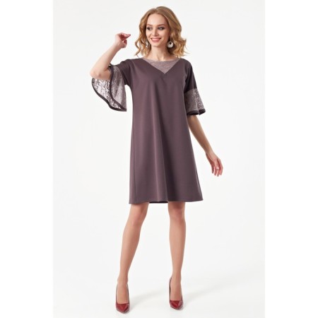Women's dress, size 44, brown color-1