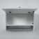 A cabinet suspended for a bathroom with a rod for towels, with doors, white, 60 x 17.4 x 40 cm