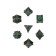 A set of cubes for D&D (Dungeons and Dragons, DND) "Game time", Series: D&D, 7 pcs, Green