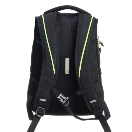 Youth backpack 42 x 31 x 22 cm, Grizzly, ergonomic back, laptop compartment, black/green-4