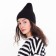 Female Winter hat, black color, size 52-56