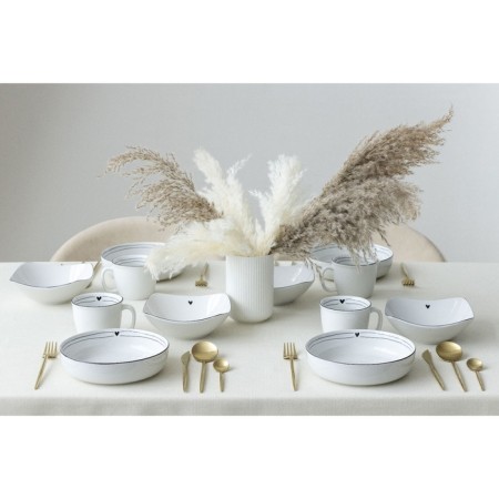 Deep plate of ceramic “With Love”, 17.5 x 17.5 x 5.5 cm, 500 ml, white color-10