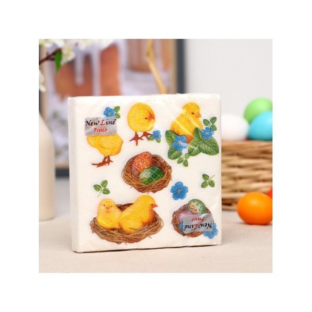Paper Nev Line “Easter chickens”, 2 layers, 33*33 cm, 20 pcs.-3