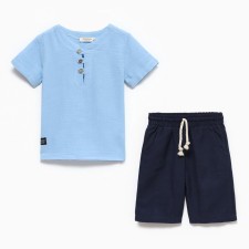 Set for a boy (T -shirt/shorts), blue color, height 98cm