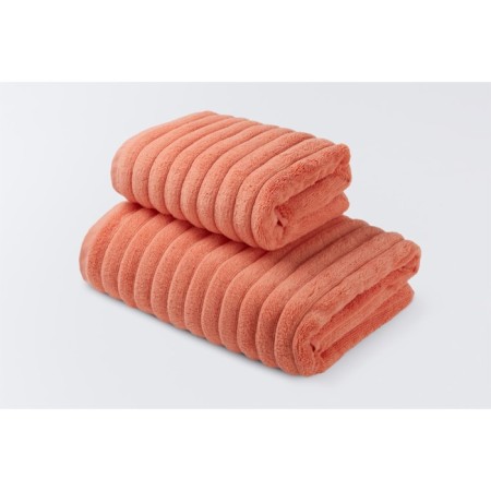 Terry towel Ecotex "Lifestail", 500 g, size 50x90 cm, coral color-1
