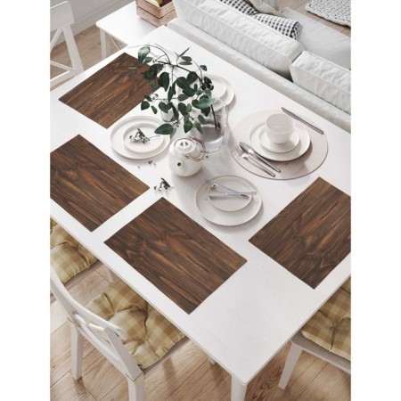 Set of napkins for setting the table "Wood texture", rectangular, size 32x46 cm, 4 pcs
