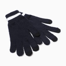 Female gloves, dark blue color, size 18