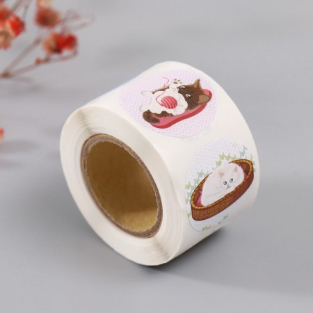 Stick Paper "kittens" d = 2.5 cm 252 pcs in roll-5
