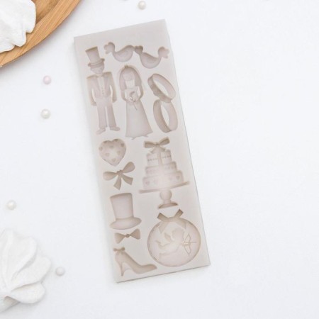 Mold "Wedding Attributics", silicone, 16 × 6 × 0.9 cm, color mix-7
