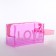 Lightning cosmetic bag, pink/transparent color