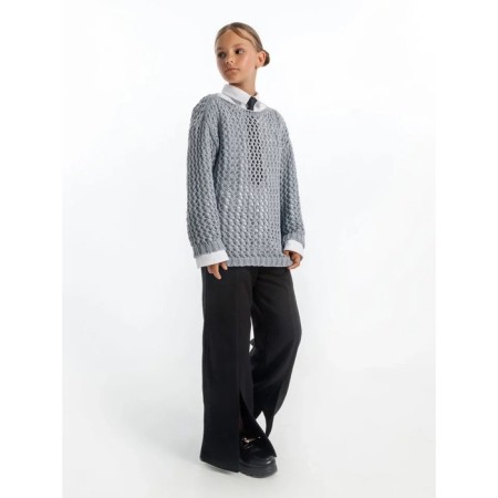Свитер для девочки Amarobaby Knit Trend, рост 146 см, цвет серый-7