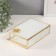 Casket Glass with a metal frame "Lotus" Transparent white 16x24x7 cm