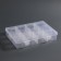 Organizer for decor, mobile cells, 12 cells, 19.5 × 13 × 3.6 cm, the color is transparent