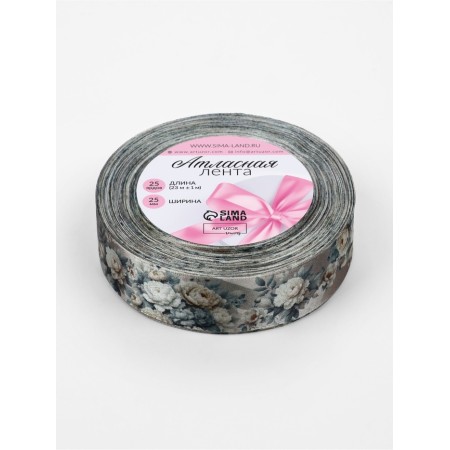 Atlase tape 25mm*25 ± 1 yard (23m ± 1m) pastel peonies au-1